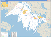 St. Mary County Wall Map Basic Style